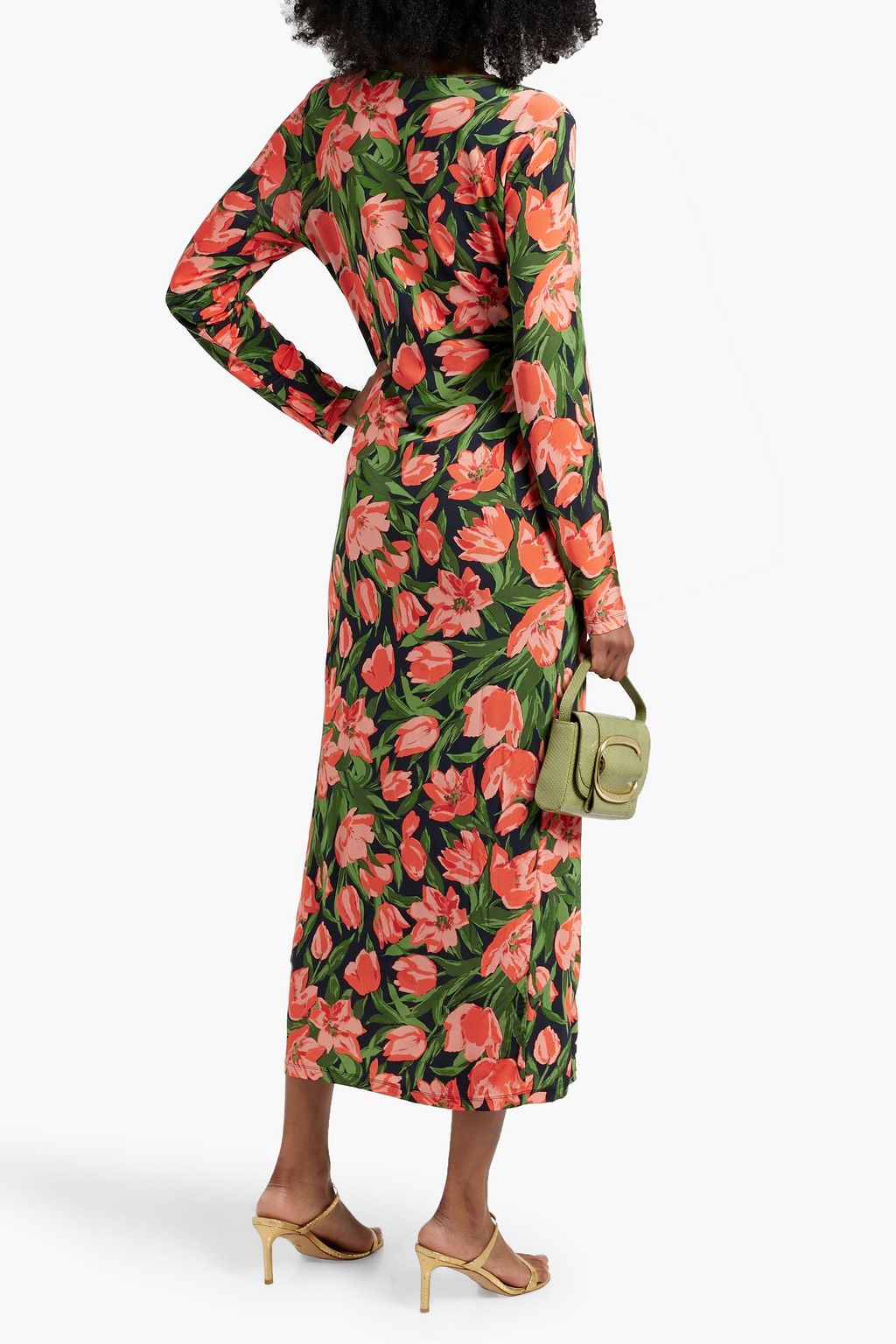 CAROLINA HERRERA Floral-print jersey midi dress