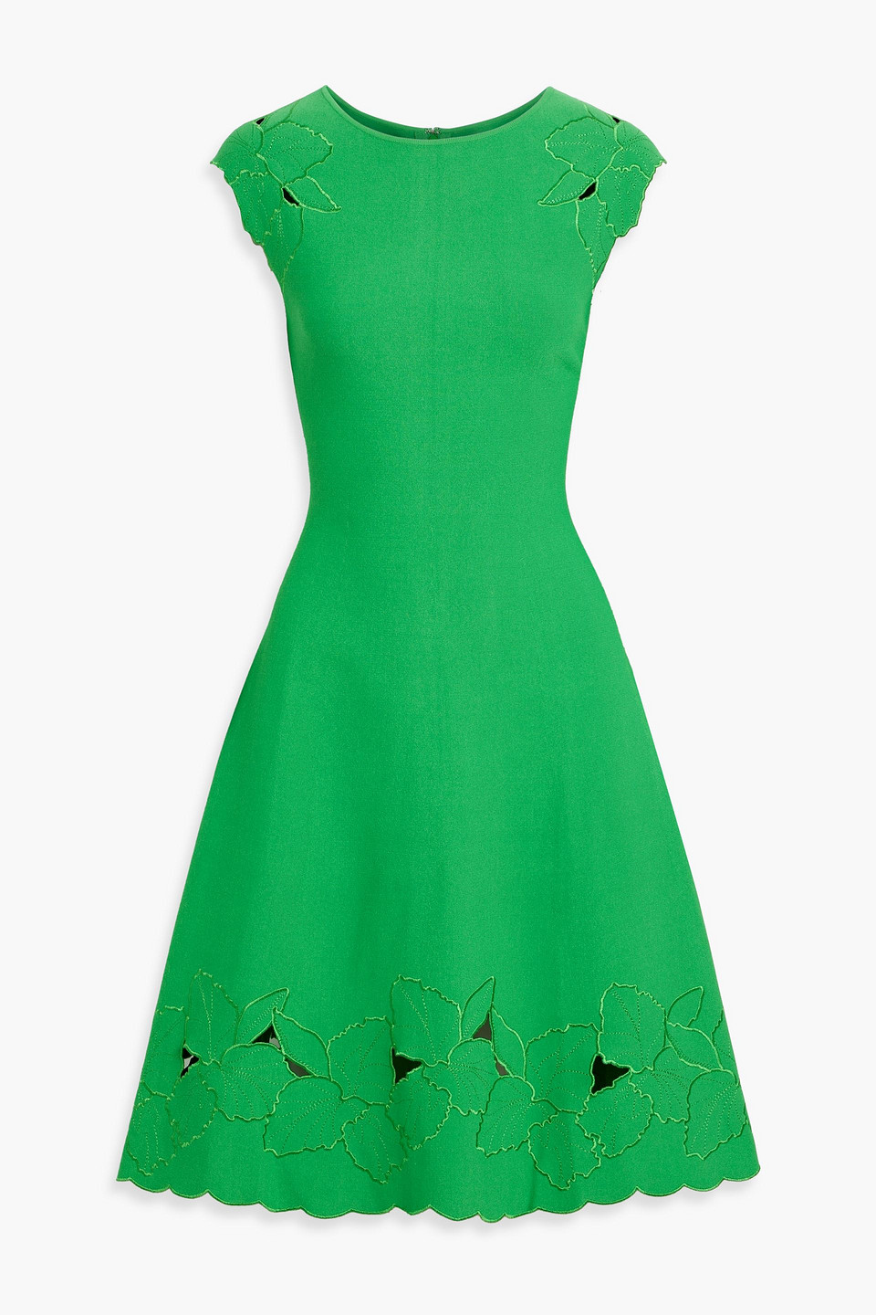 Carolina Herrera Laser-cut Stretch-knit Dress