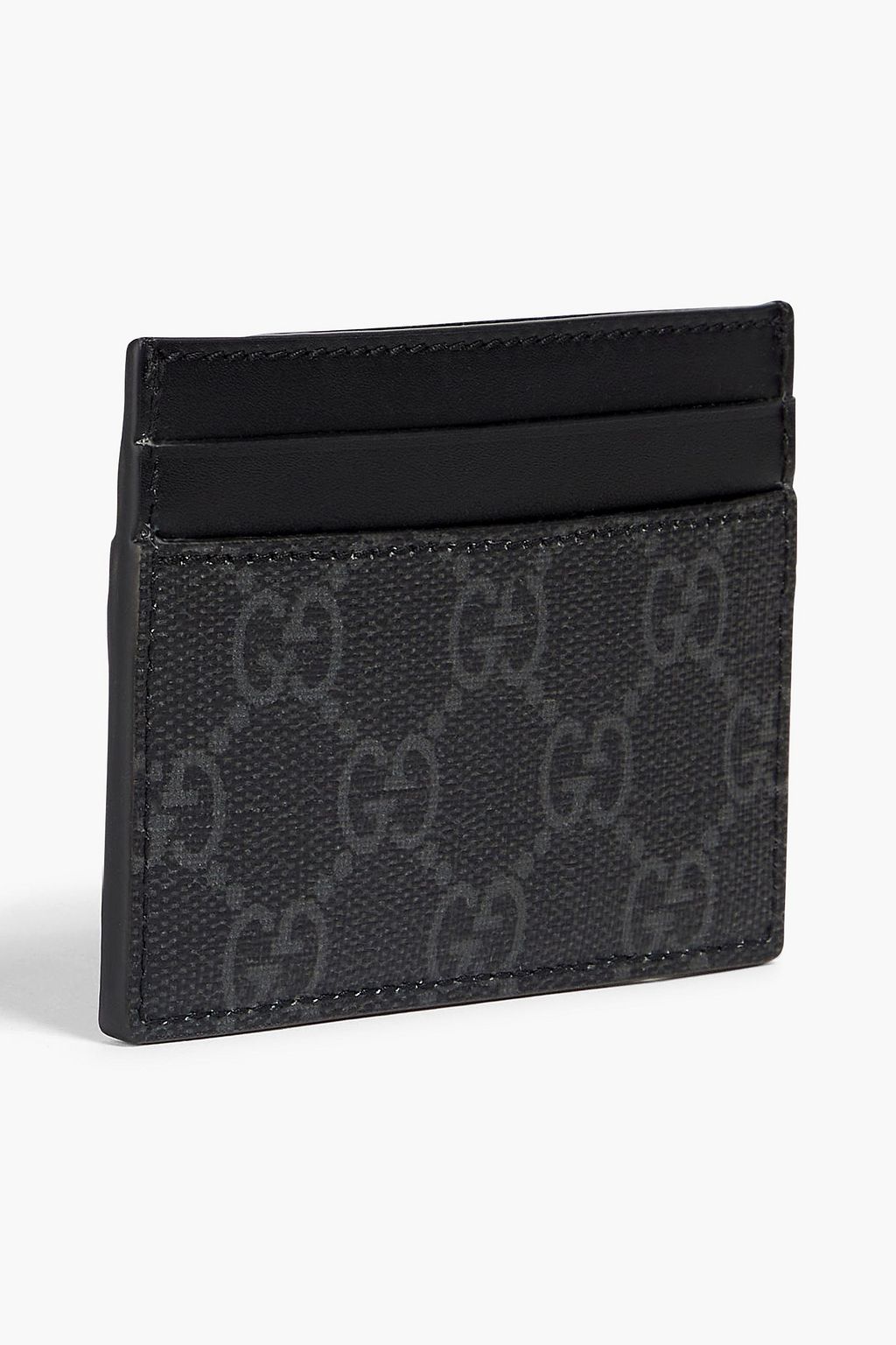 GUCCI GG Supreme Kingsnake printed coated-canvas and leather cardholder