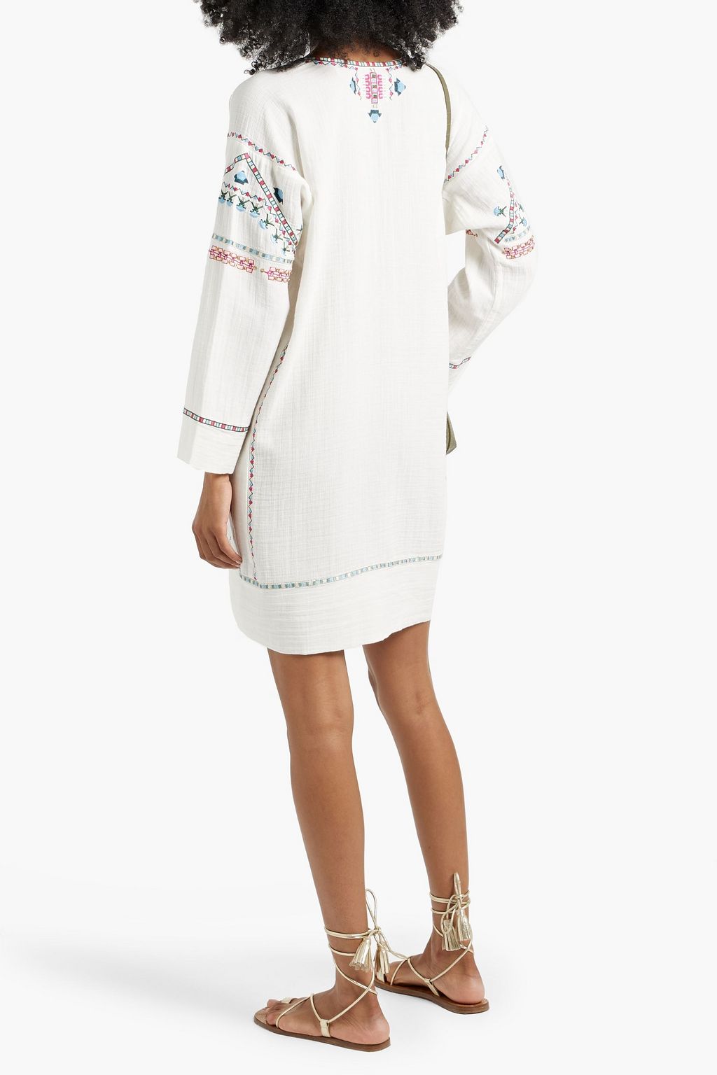 ISABEL MARANT Embellished cotton-gauze mini dress