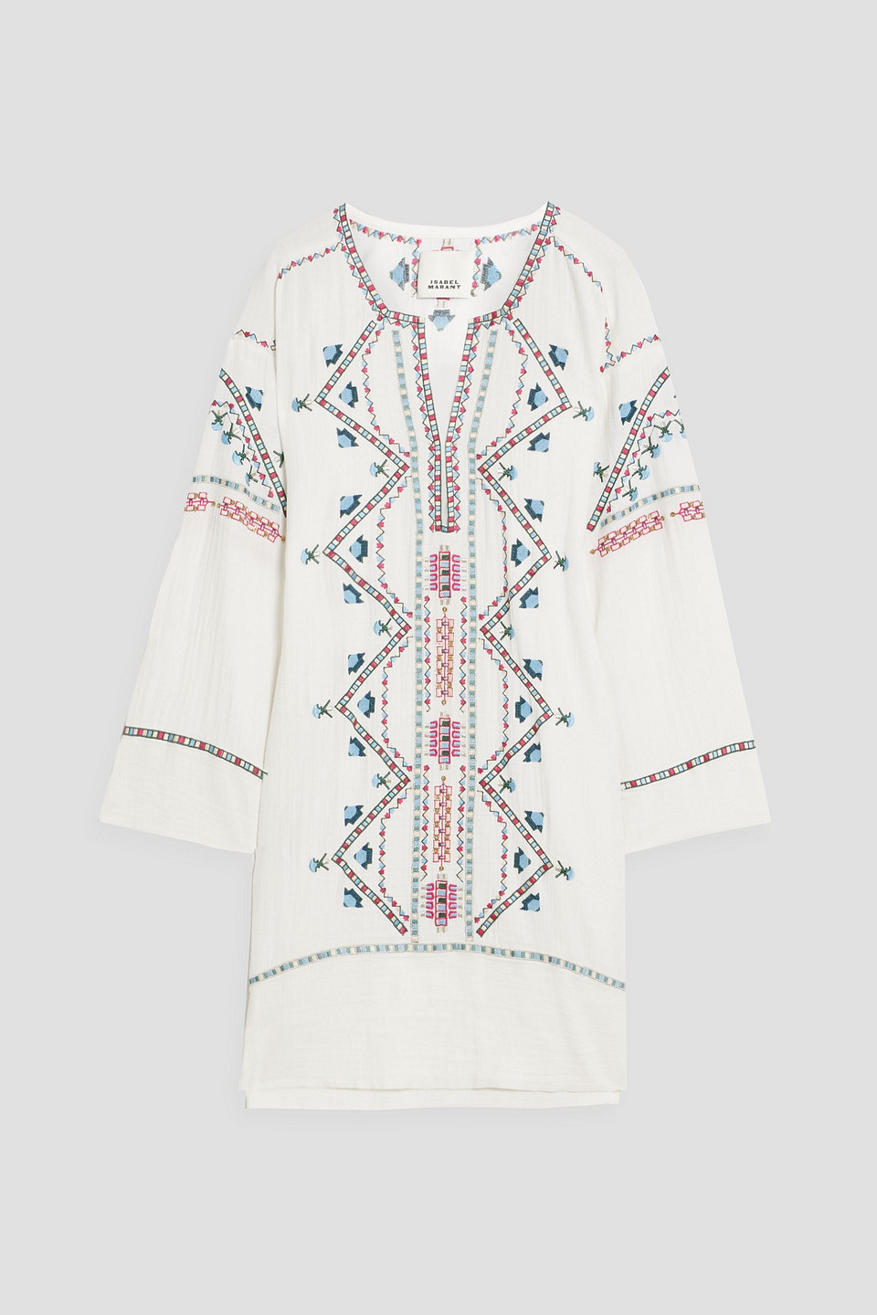 Isabel Marant Embellished Cotton-gauze Mini Dress