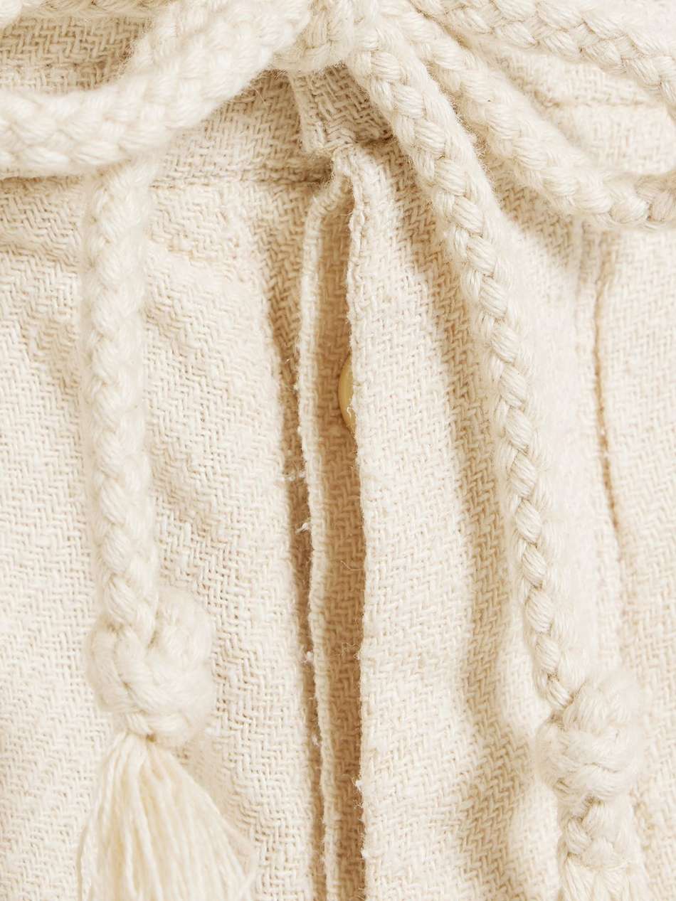 talapiz frayed silk-gauze shorts