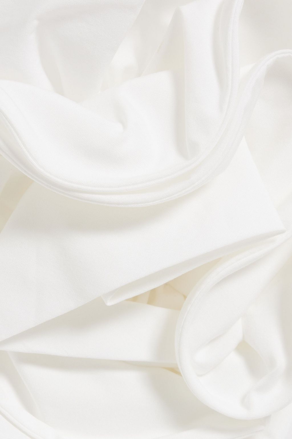 CAROLINA HERRERA Ruched cotton-blend poplin halterneck midi dress