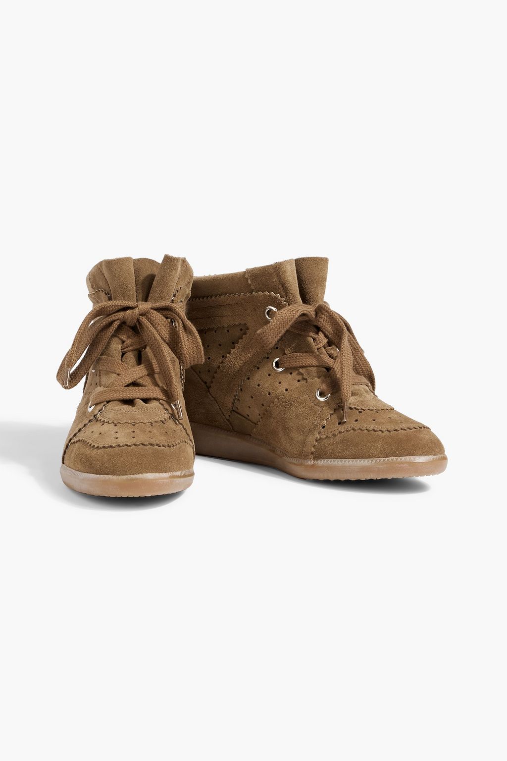 ISABEL MARANT Bobby suede wedge sneakers