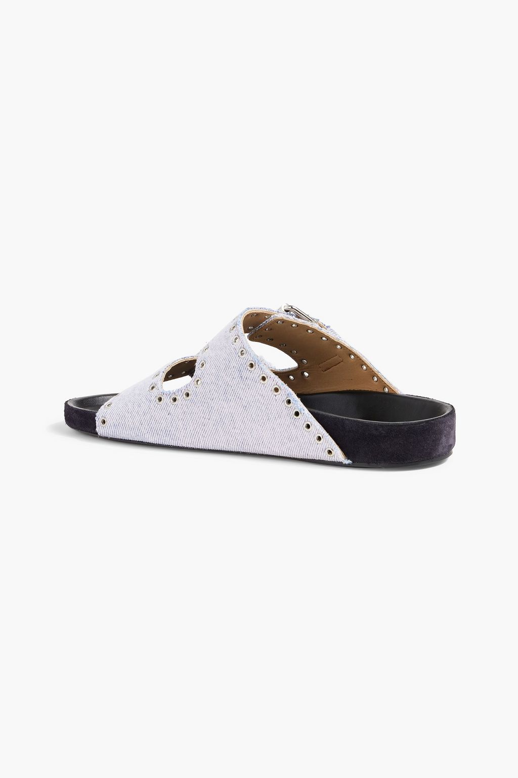 ISABEL MARANT Lennyo eyelet-embellished denim sandals