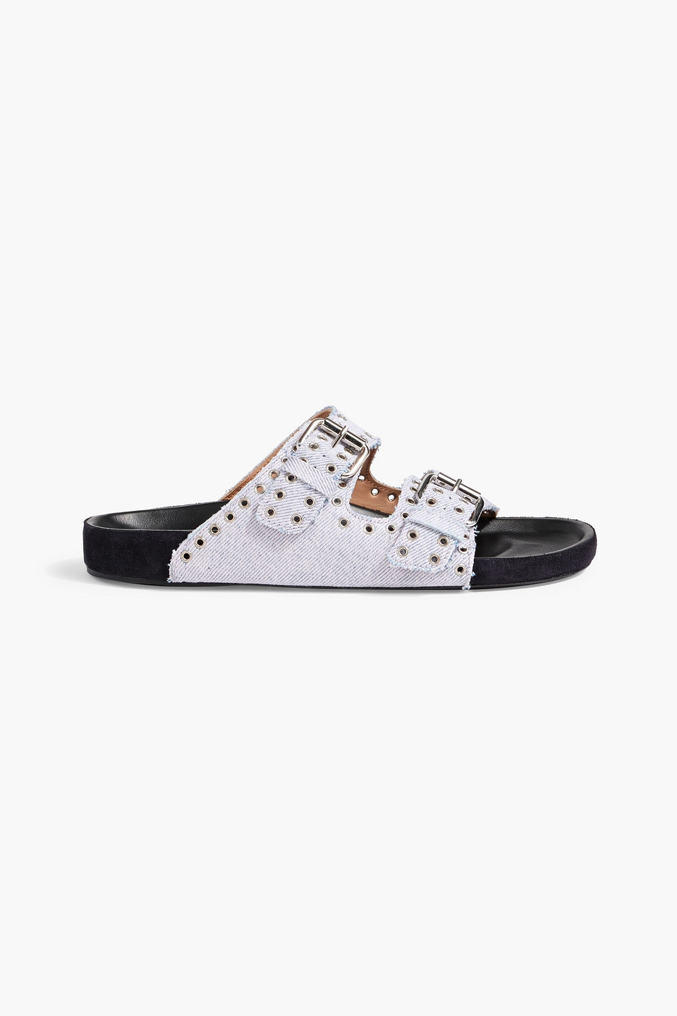 Isabel Marant Lennyo Eyelet-embellished Denim Sandals