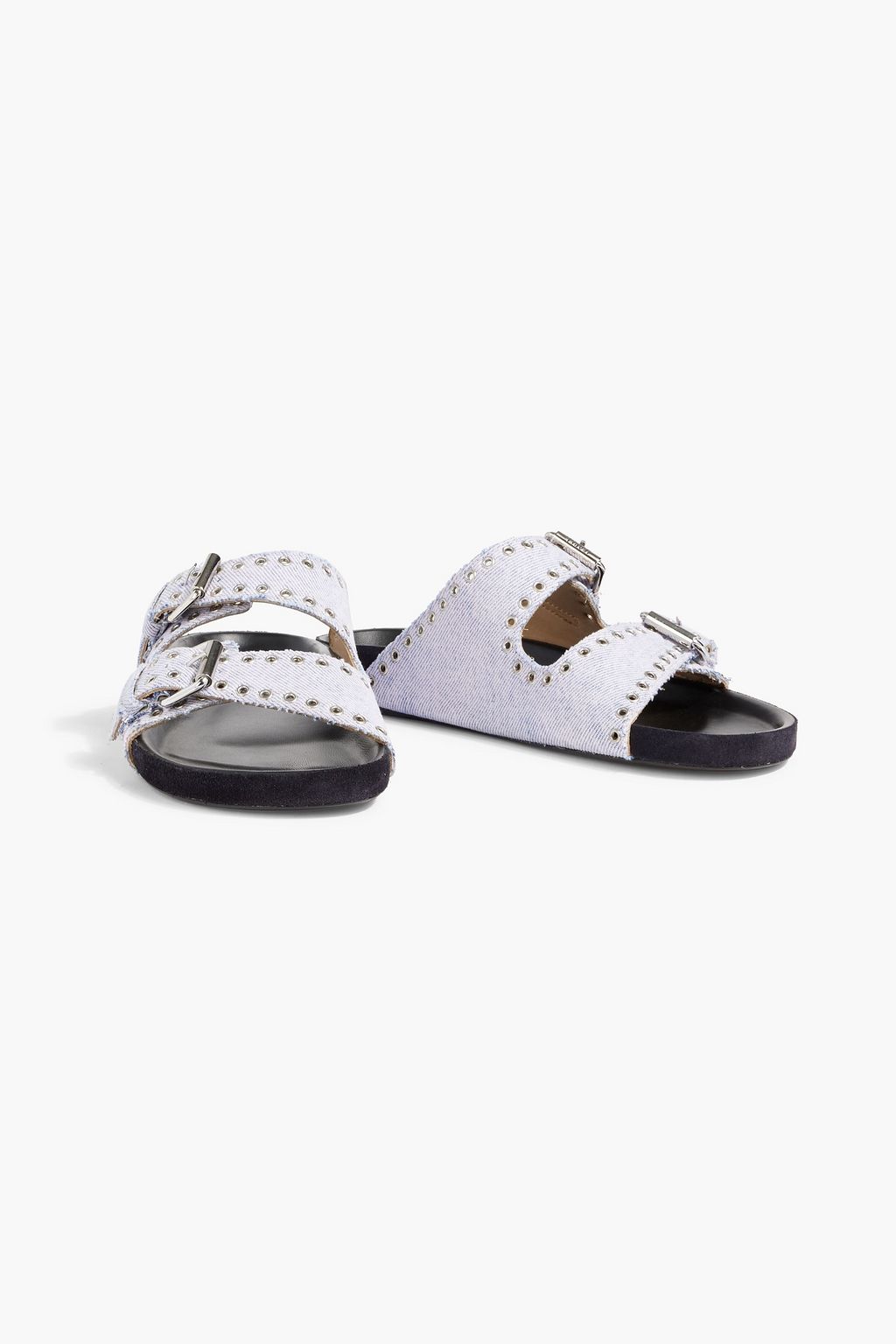 ISABEL MARANT Lennyo eyelet-embellished denim sandals