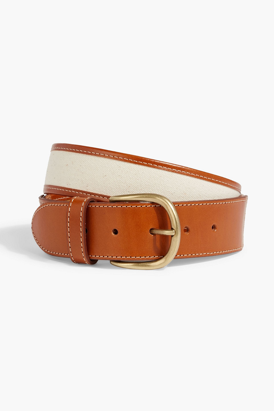 Isabel Marant Zaf Leather-trimmed Canvas Belt