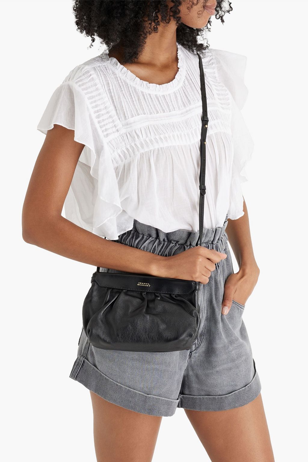 ISABEL MARANT Luz studded leather shoulder bag