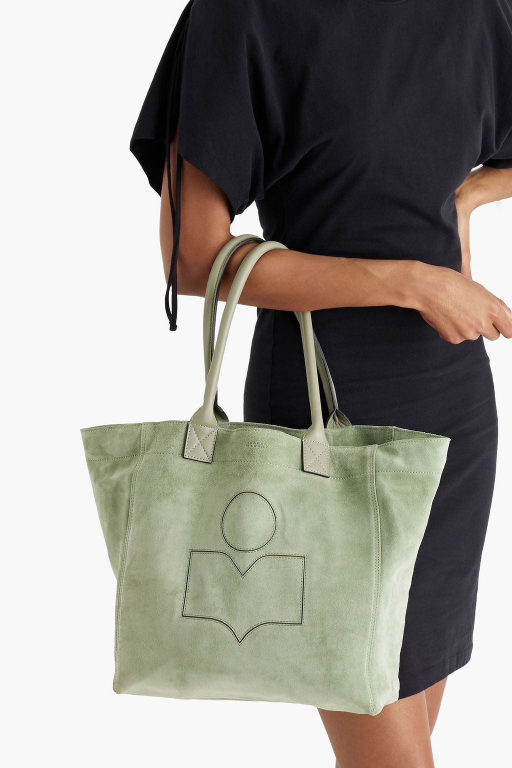 ISABEL MARANT Maro leather-trimmed suede tote