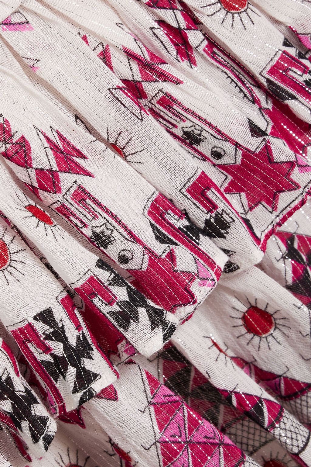 MARANT ÉTOILE Naomi ruffled printed cotton-voile mini skirt