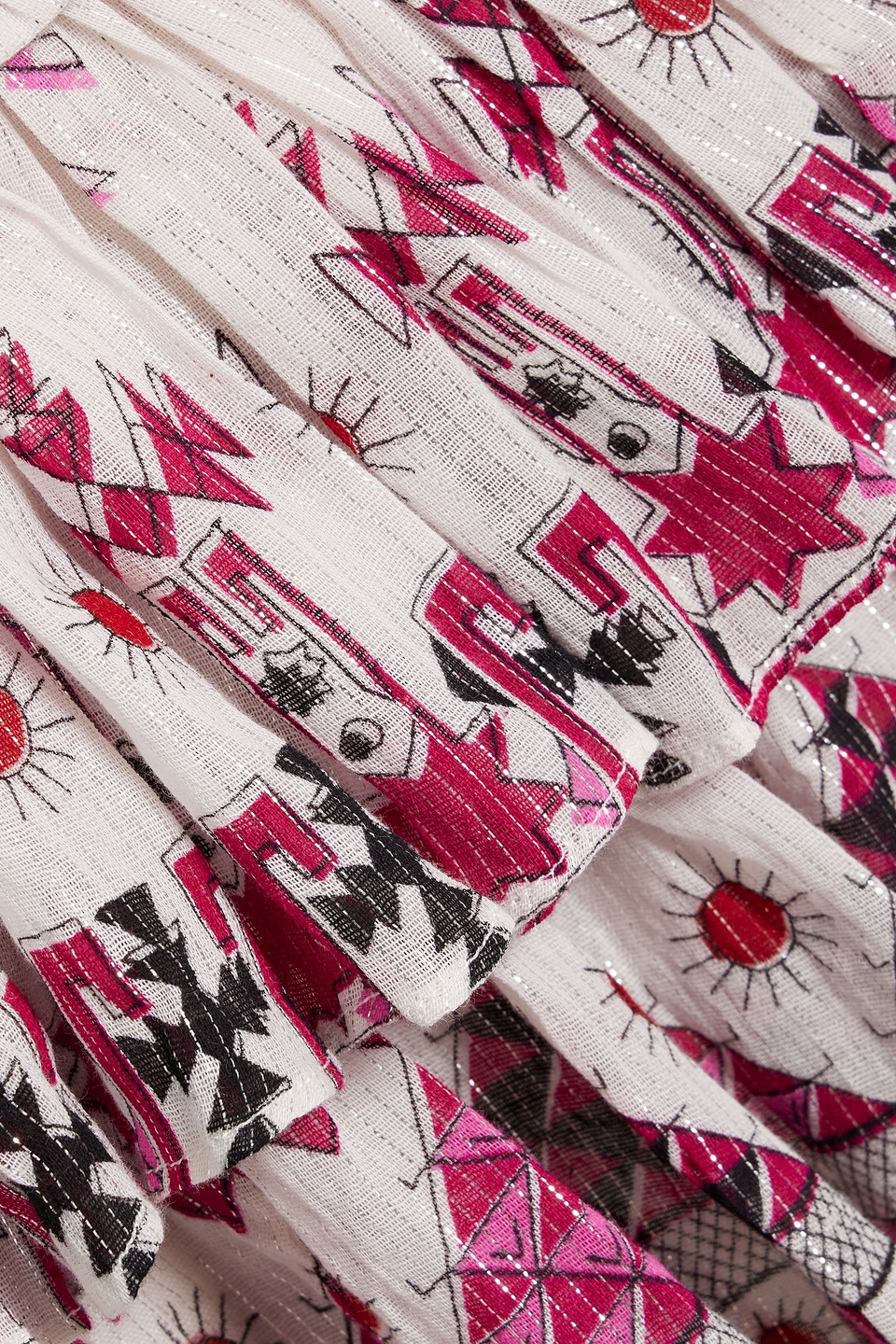 Isabel Marant Étoile Naomi Ruffled Printed Cotton-voile Mini Skirt