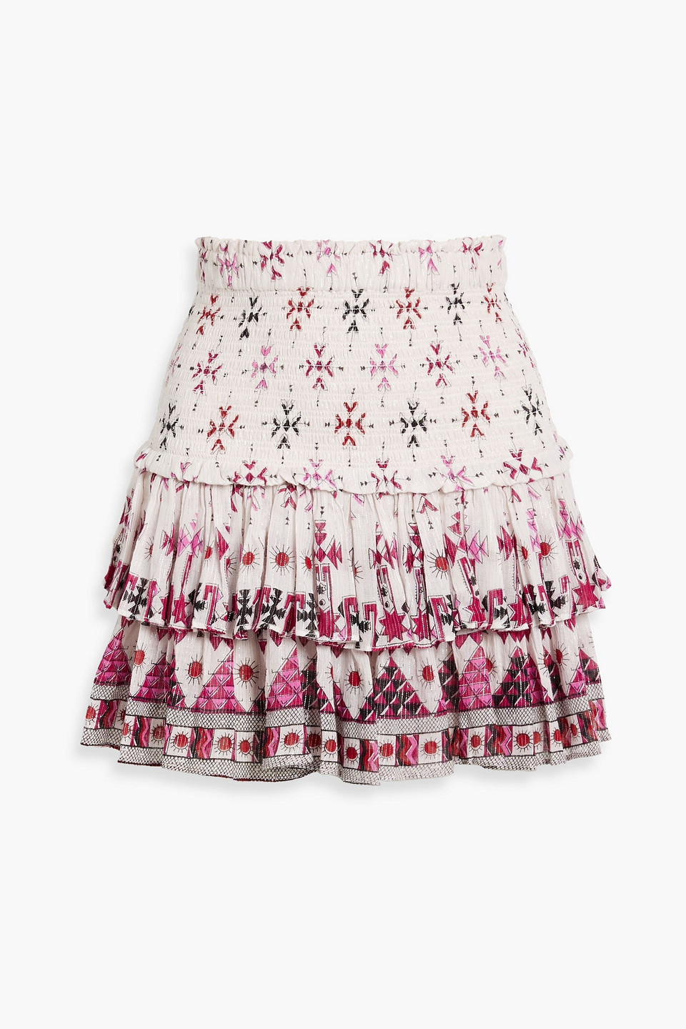 Isabel Marant Étoile Naomi Ruffled Printed Cotton-voile Mini Skirt