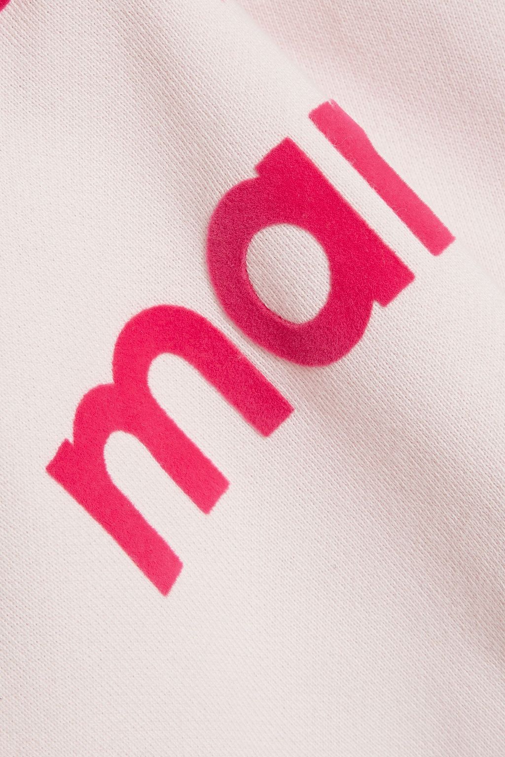MARANT ÉTOILE Moby flocked French cotton-terry sweatshirt