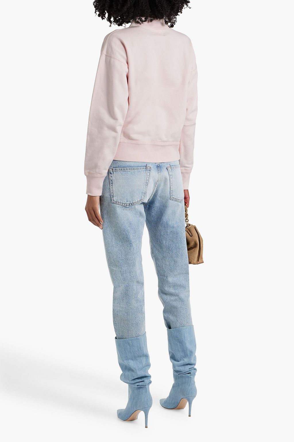 MARANT ÉTOILE Moby flocked French cotton-terry sweatshirt