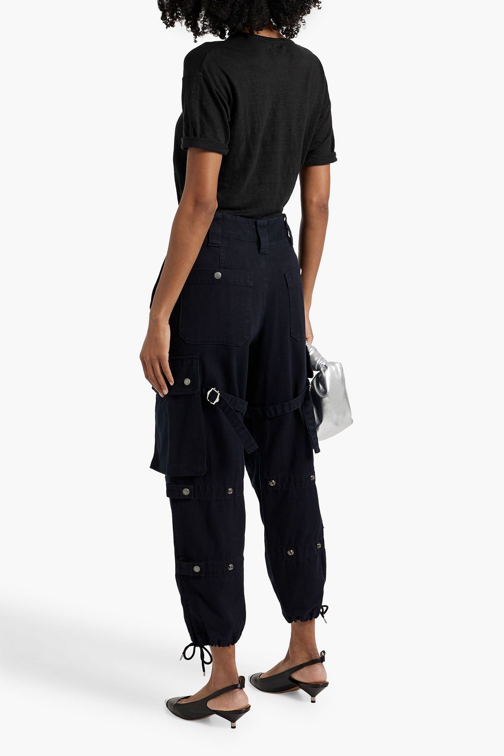 MARANT ÉTOILE Koldi metallic printed linen-jersey T-shirt