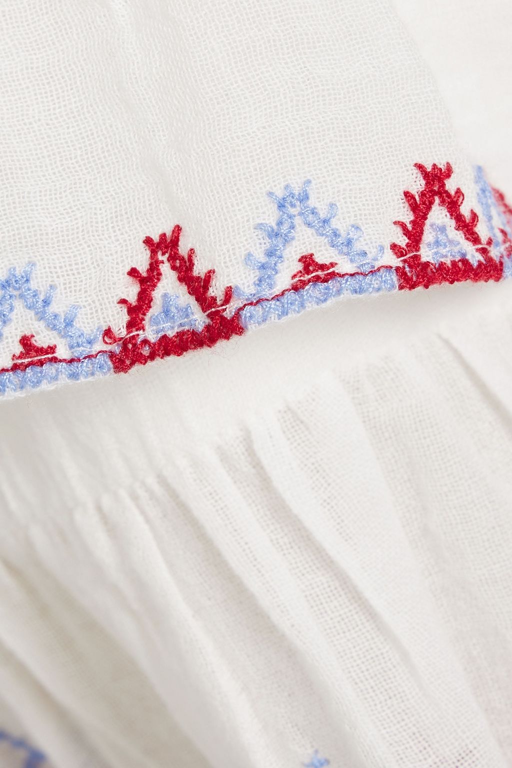 MARANT ÉTOILE Jocadia tiered embroidered cotton-gauze shorts