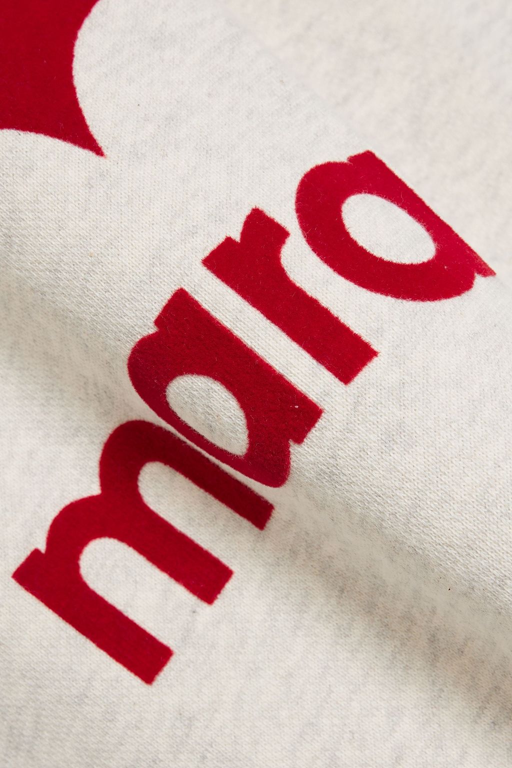 MARANT ÉTOILE Moby flocked French cotton-terry sweatshirt