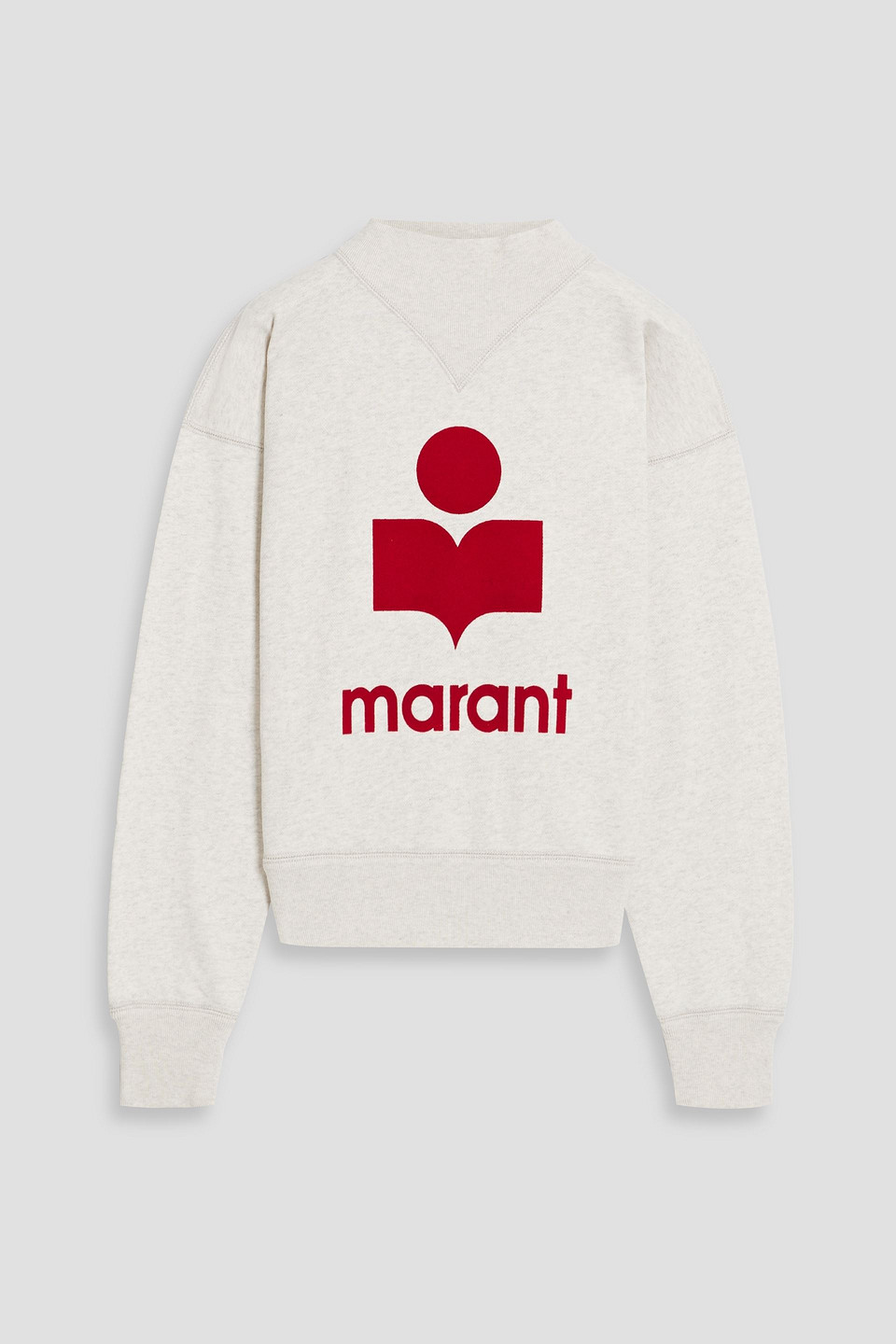 Marant Étoile Moby flocked French cotton-terry sweatshirt