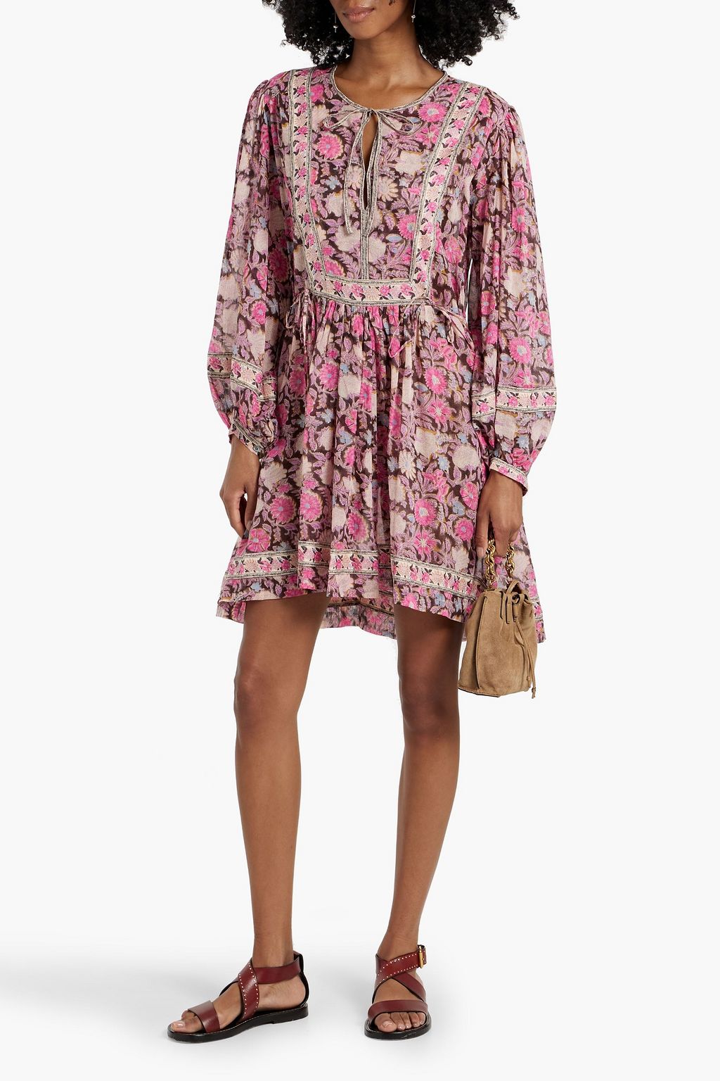MARANT ÉTOILE Gilinesia printed cotton-voile mini dress