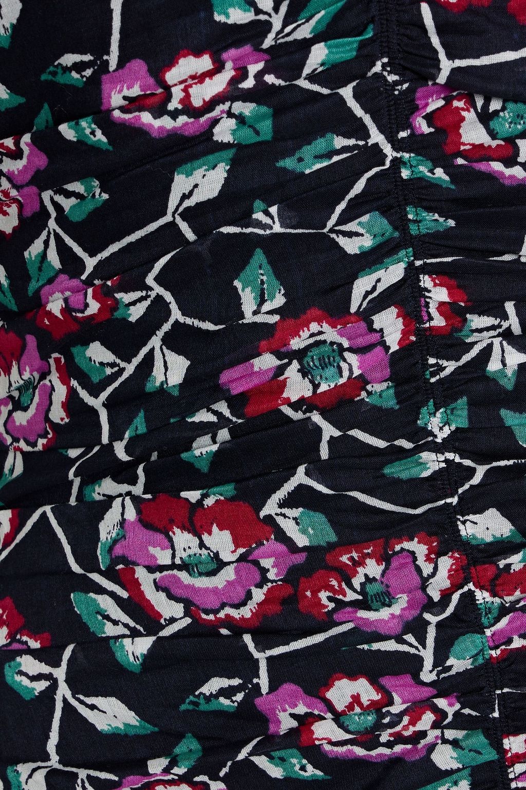 MARANT ÉTOILE Sireny ruched floral-print cotton-voile mini dress