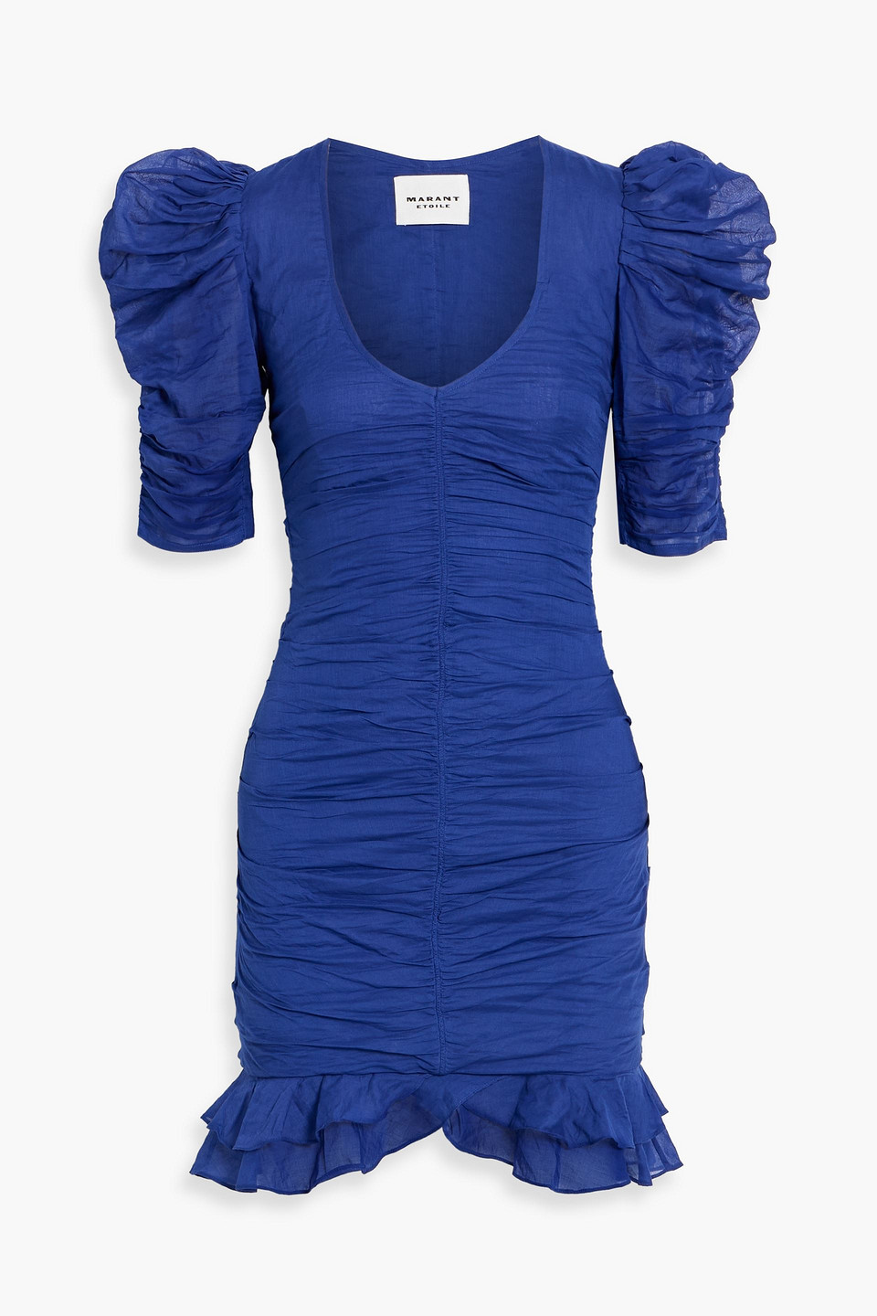 Isabel Marant Étoile Sireny Ruched Cotton-voile Mini Dress