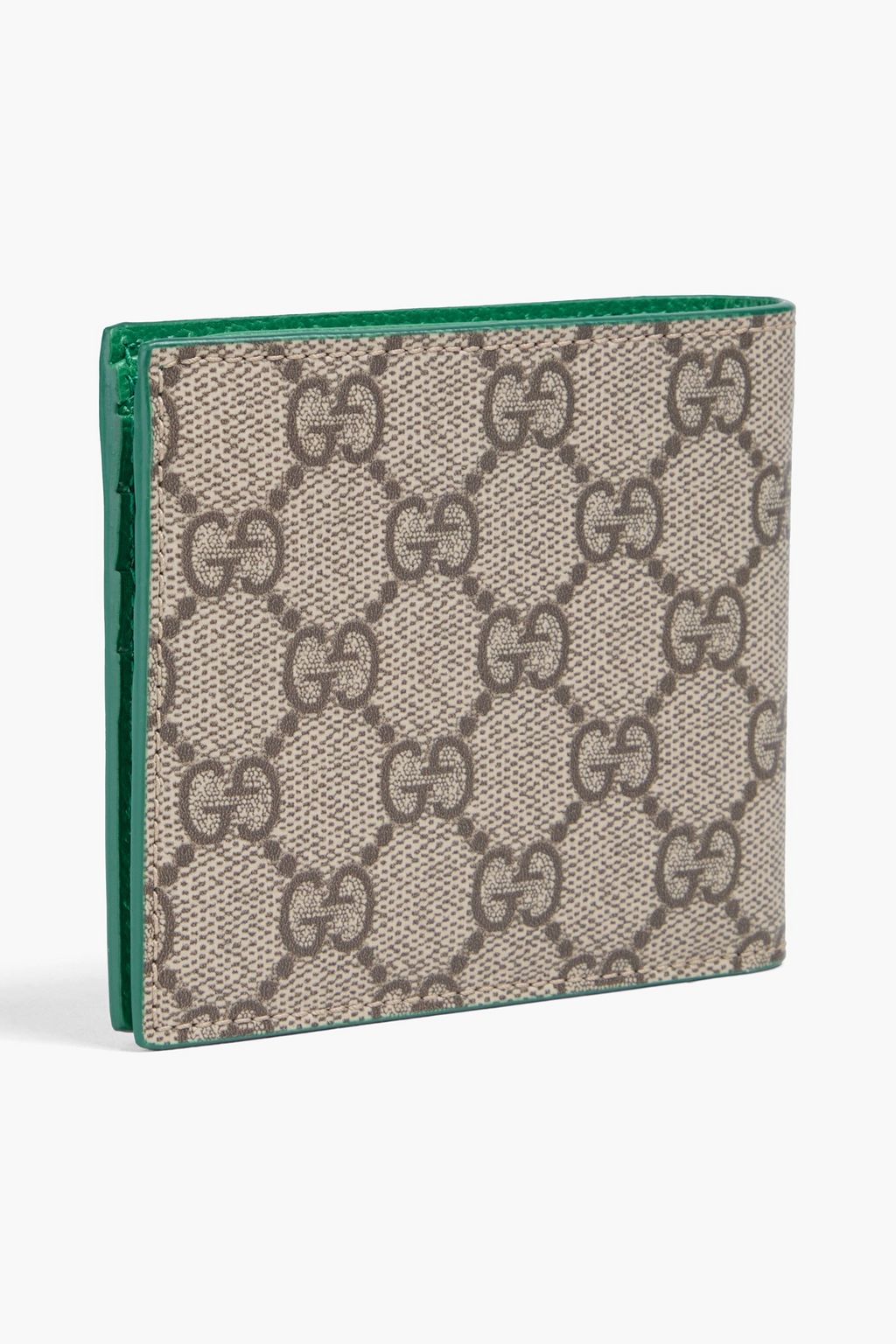 GUCCI GG Supreme logo-print coated-canvas and leather wallet