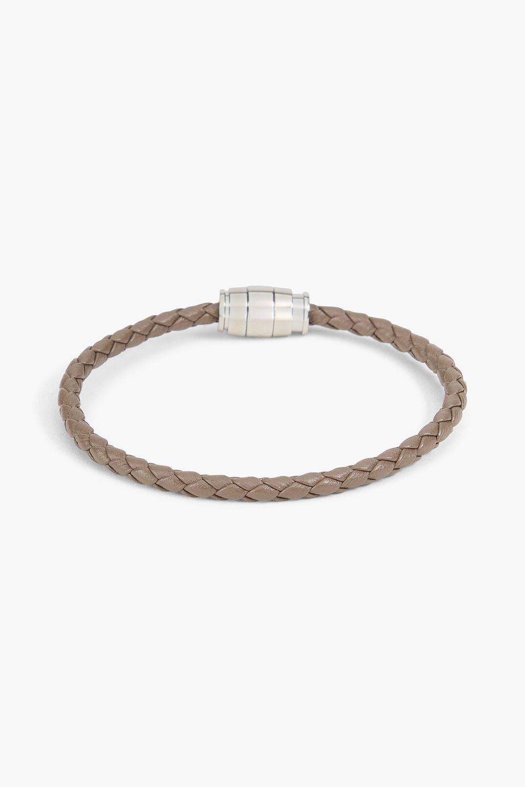 MONTBLANC 3 Ring Meisterstück woven leather and steel bracelet