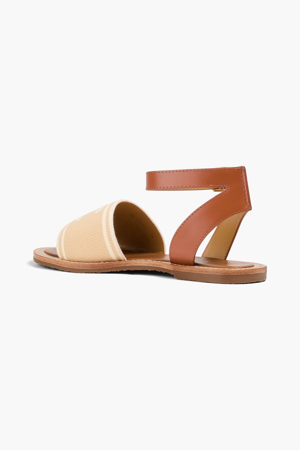 CELINE Triomphe canvas and leather sandals