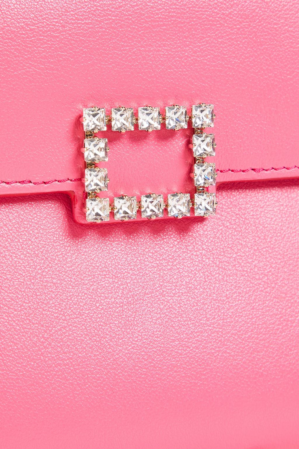 ROGER VIVIER Tres Vivier レザー エンベロープクラッチ クリスタル付き