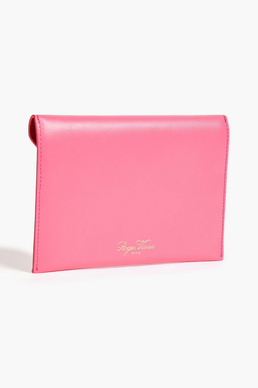 ROGER VIVIER Tres Vivier レザー エンベロープクラッチ クリスタル付き