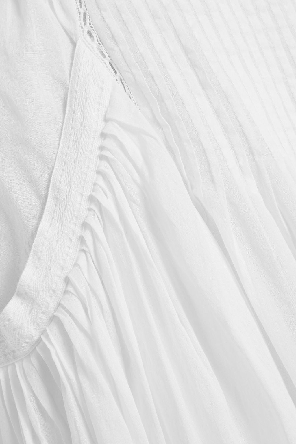 MARANT ÉTOILE Mugiana crochet-trimmed cotton-voile midi skirt