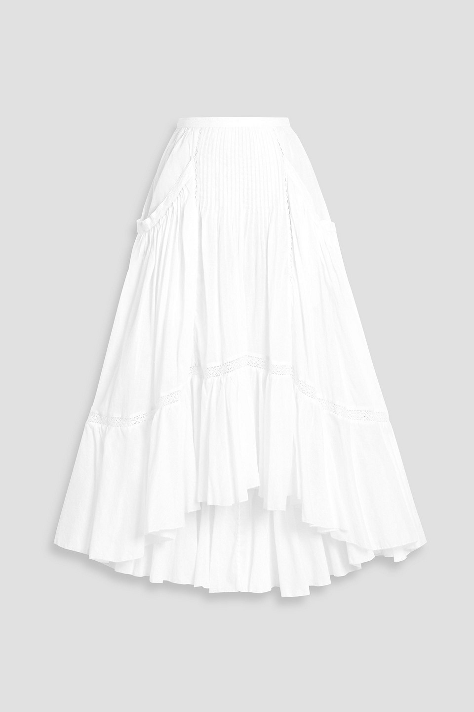 Isabel Marant Étoile Mugiana Crochet-trimmed Cotton-voile Midi Skirt