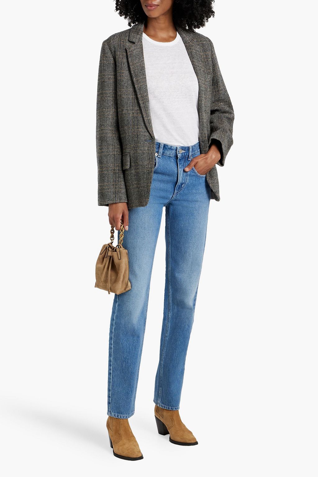 MARANT ÉTOILE Charly herringbone wool blazer