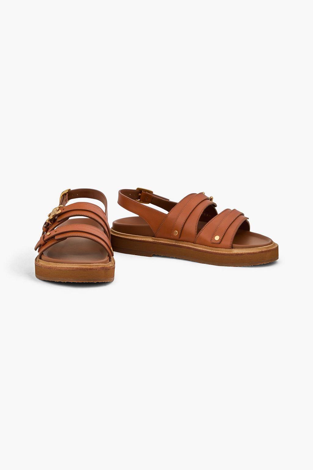 CELINE Triomphe レザー スリングバックサンダル