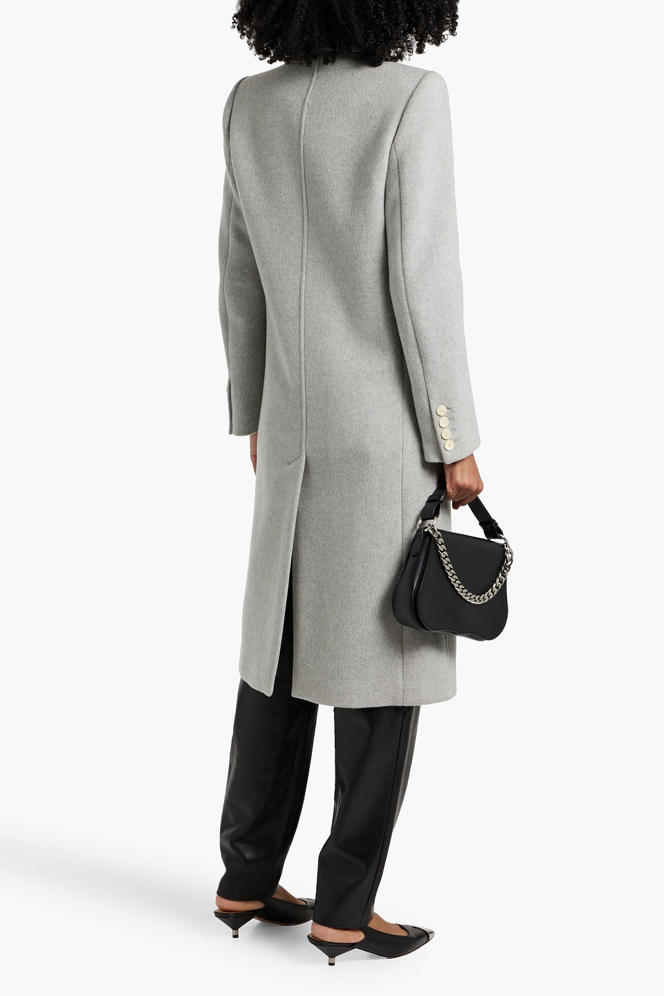 Isabel Marant Enarryli Double-breasted Wool-blend Felt Coat In Gray