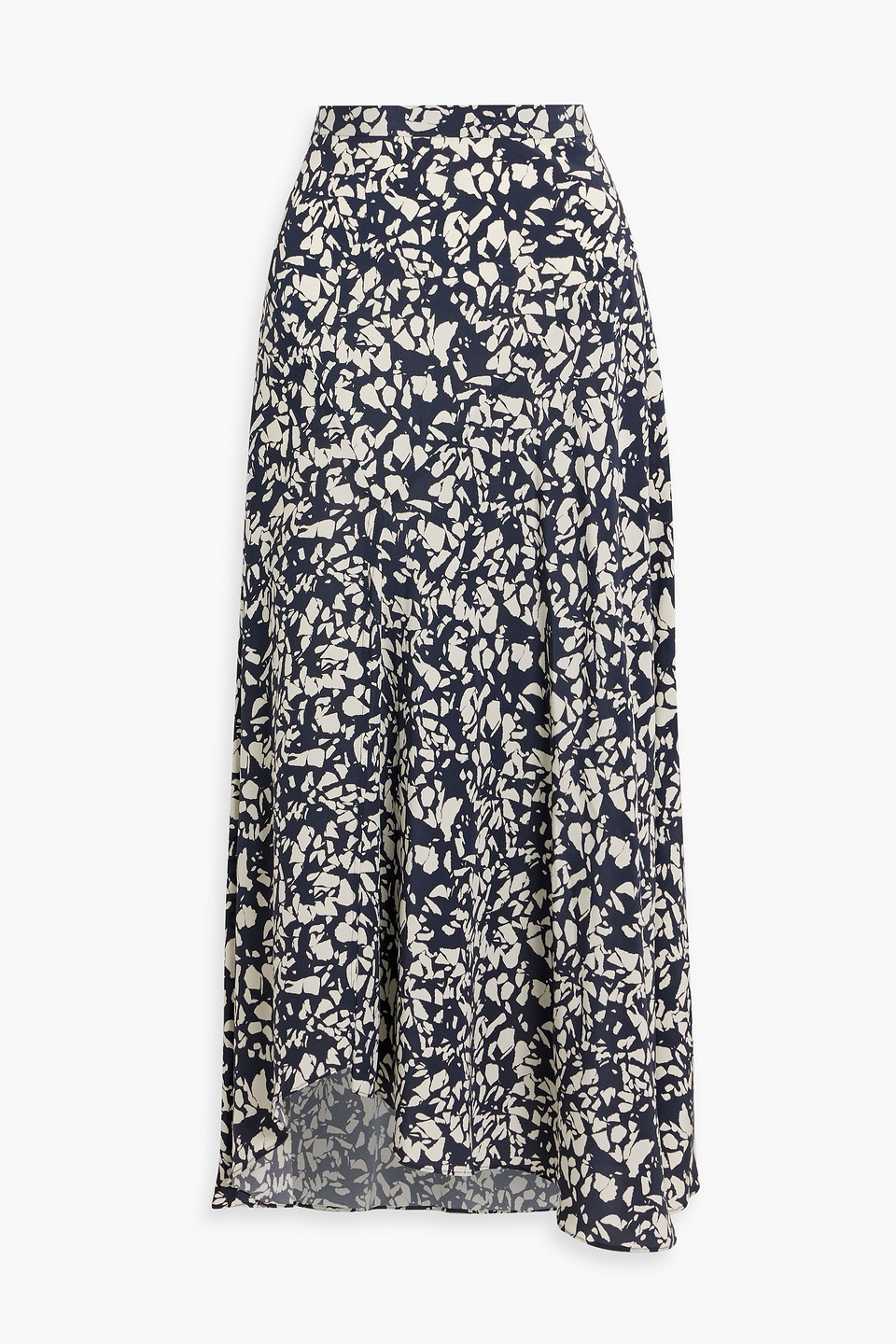 Isabel Marant Sakura Asymmetric Printed Stretch-silk Maxi Skirt