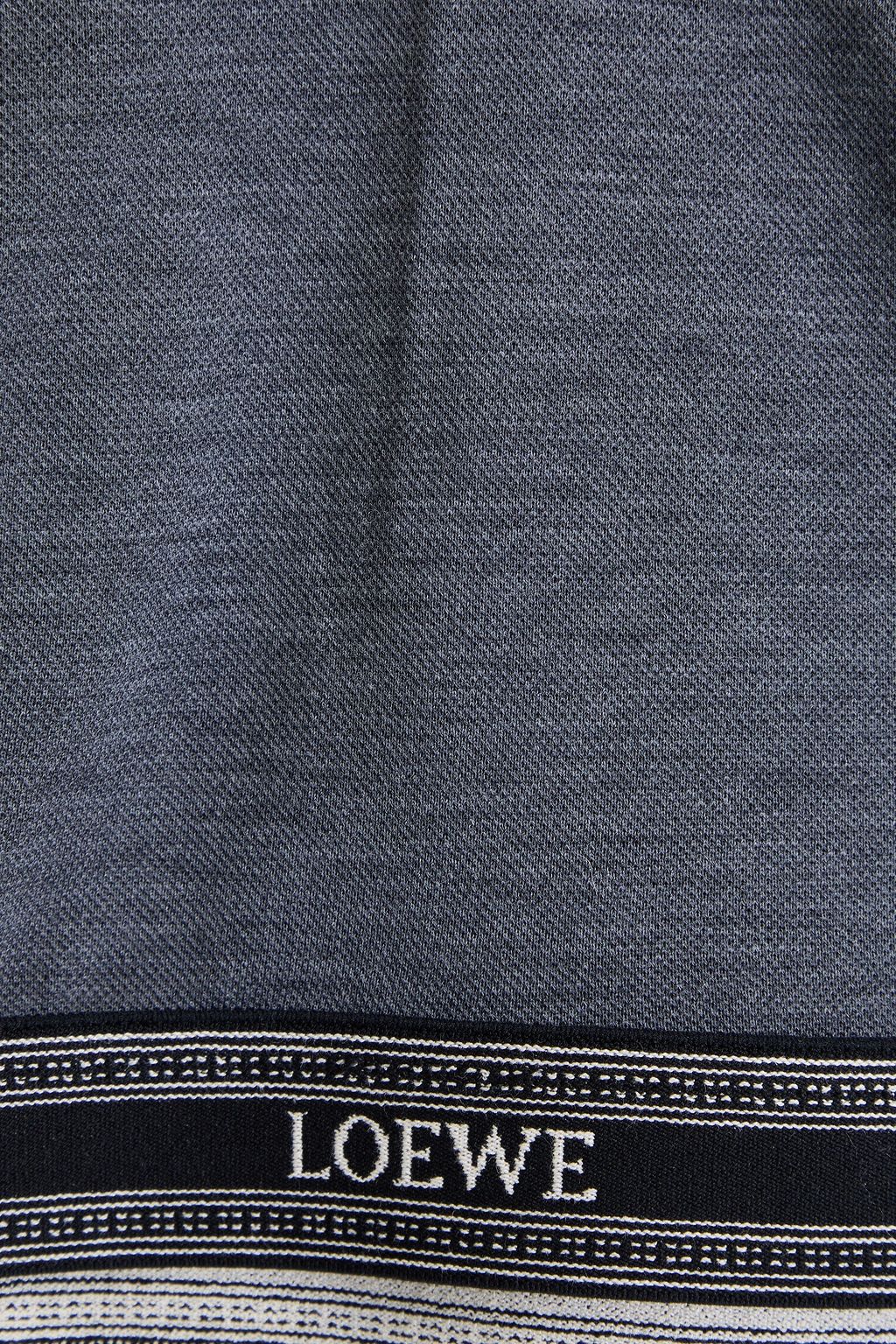 LOEWE Cropped Poloshirt aus Piqué aus einer Seiden-Baumwollmischung