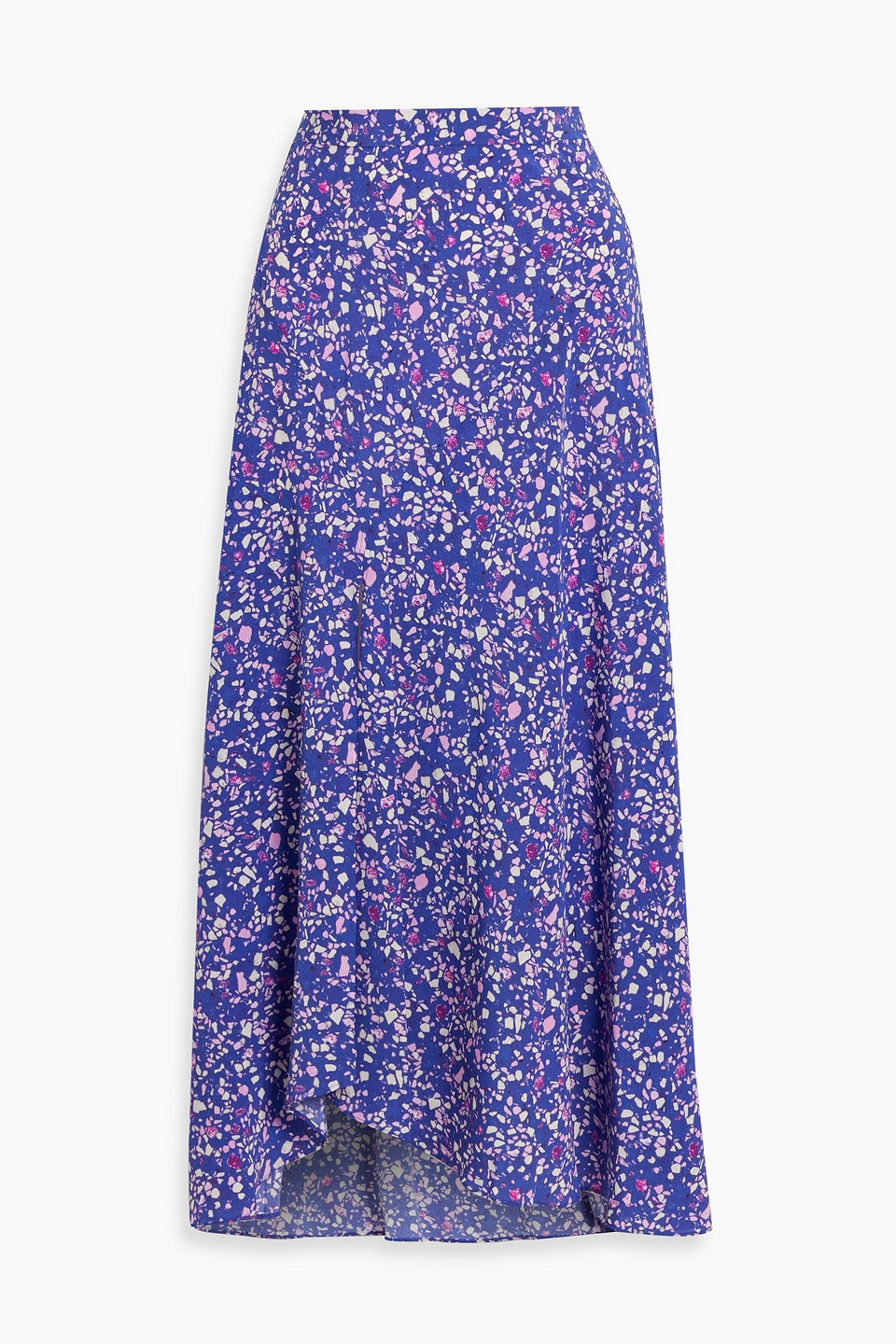 Isabel Marant Sakura Asymmetric Printed Stretch-silk Maxi Skirt