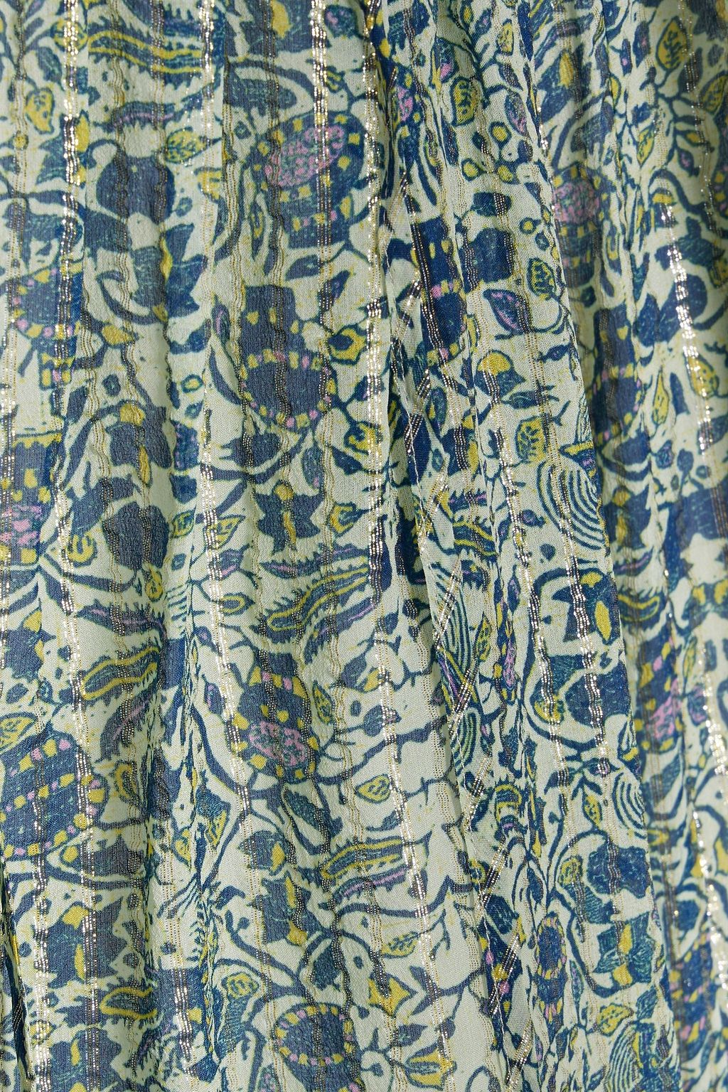 ISABEL MARANT Ametissa printed fil coupé silk and Lurex®-blend blouse