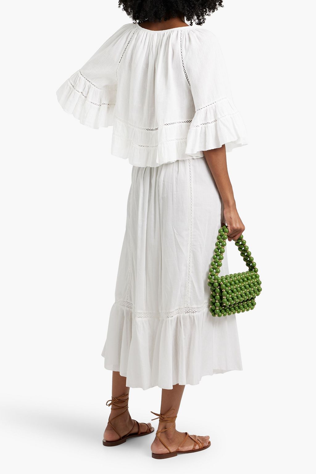 MARANT ÉTOILE Liam crochet-trimmed cotton-blend jacquard top