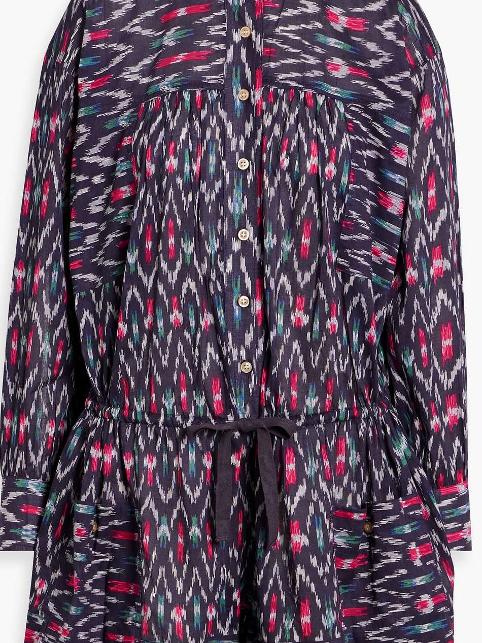 lehana printed cotton-voile playsuit