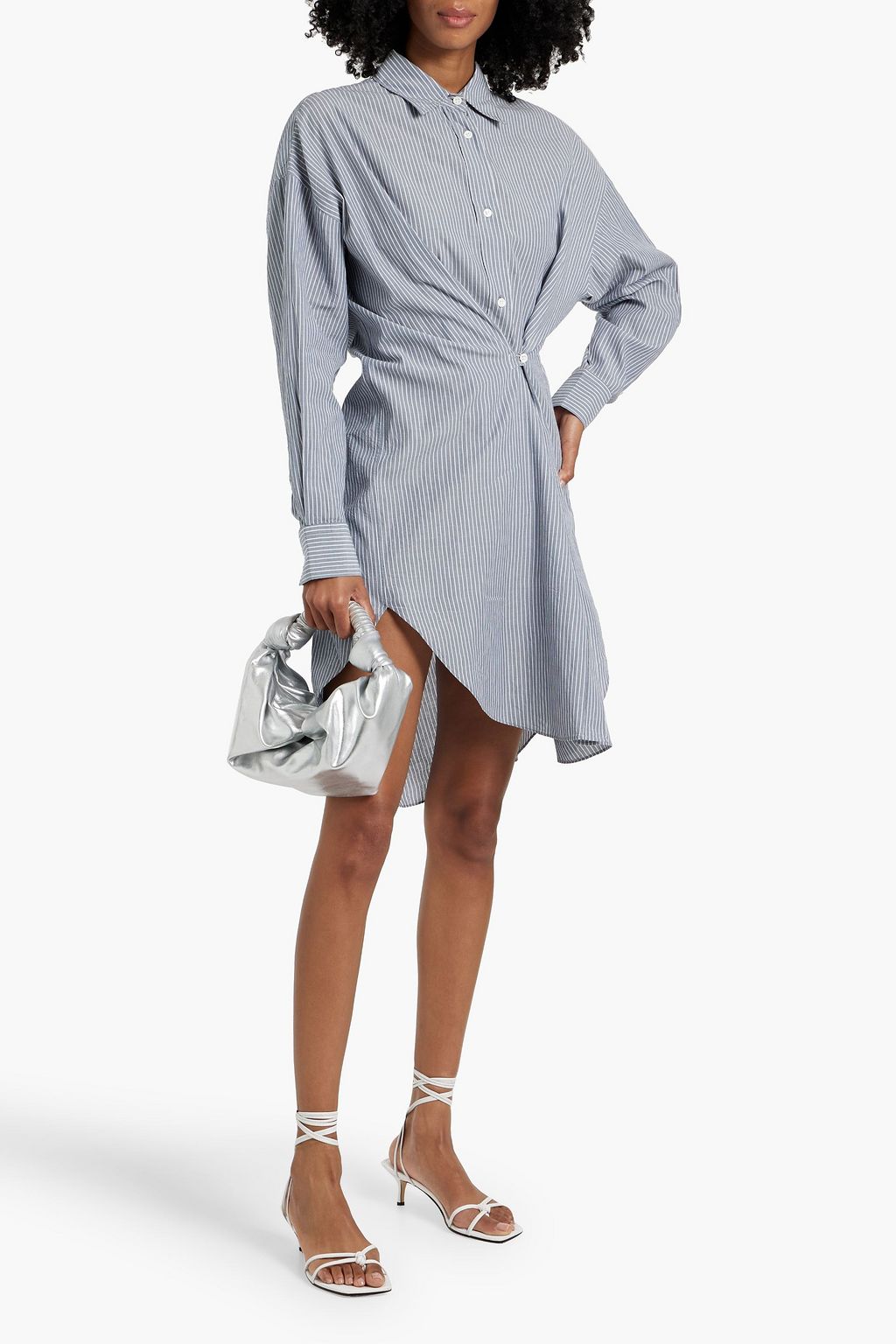 MARANT ÉTOILE Seen striped cotton shirt dress