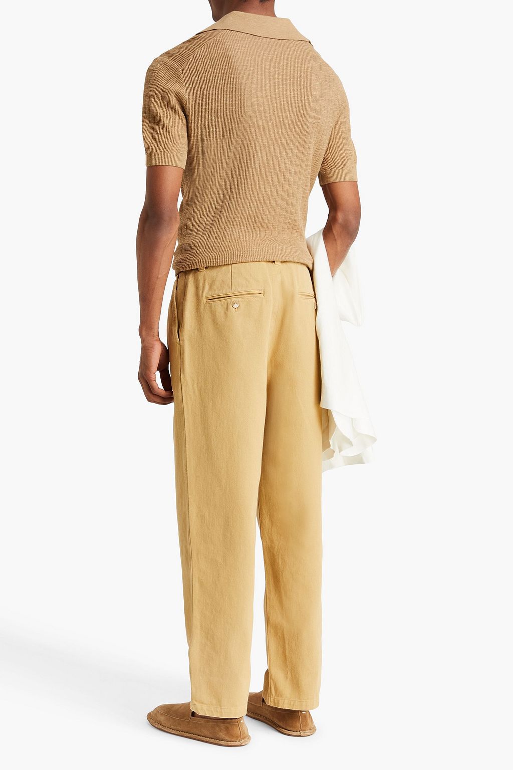 FRESCOBOL CARIOCA Joaquim ribbed cotton-blend polo shirt