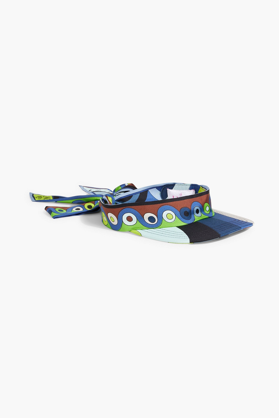 Printed silk-twill visor