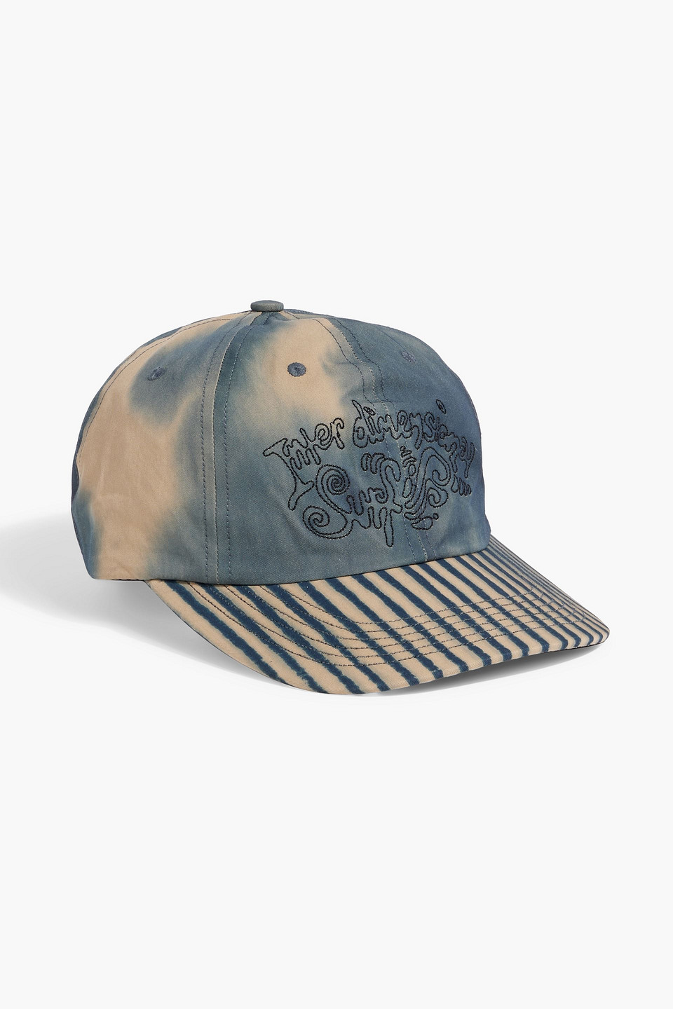 Silvano Dual embroidered tie-dyed cotton baseball cap