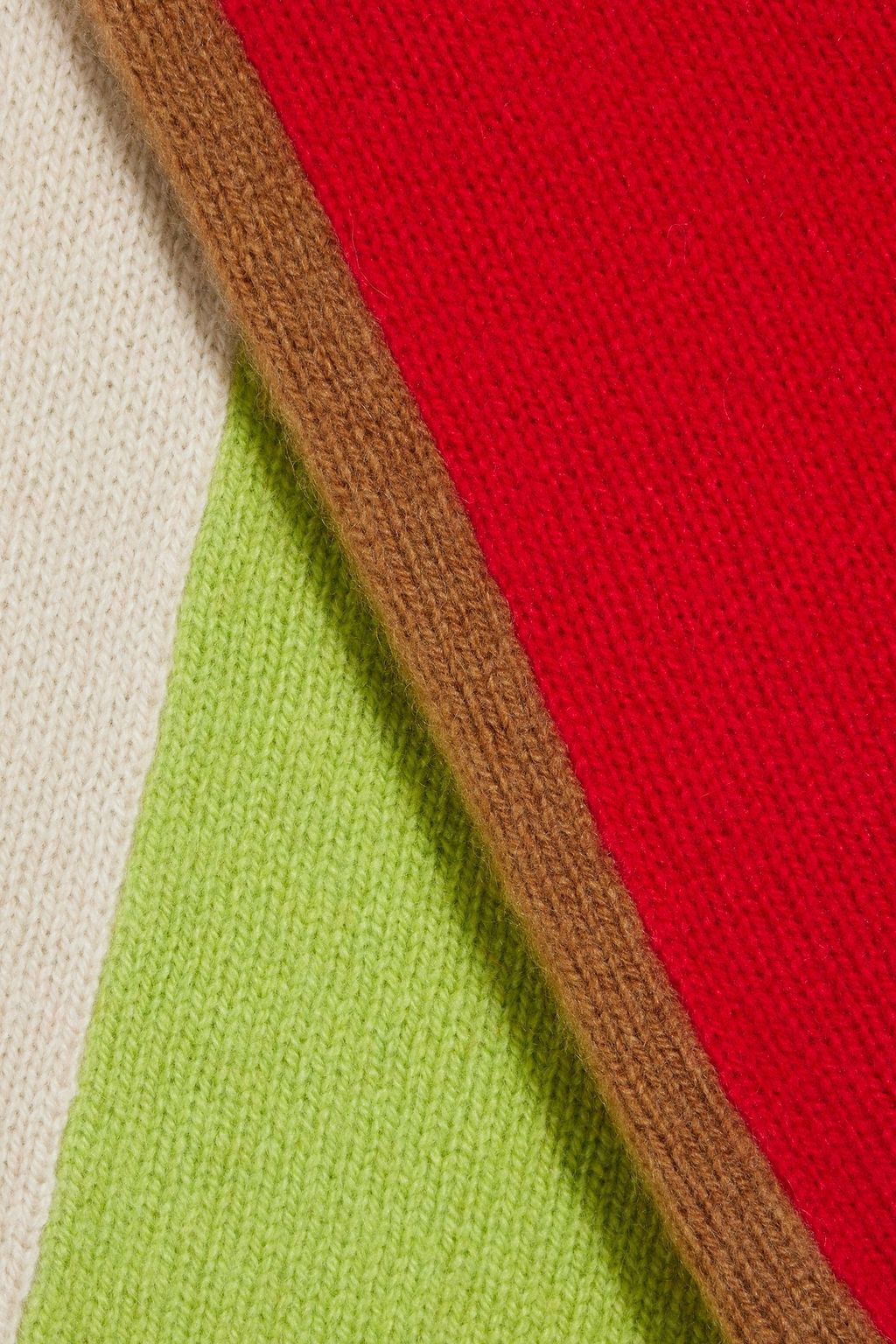 THE ELDER STATESMAN Color-block cashmere scarf