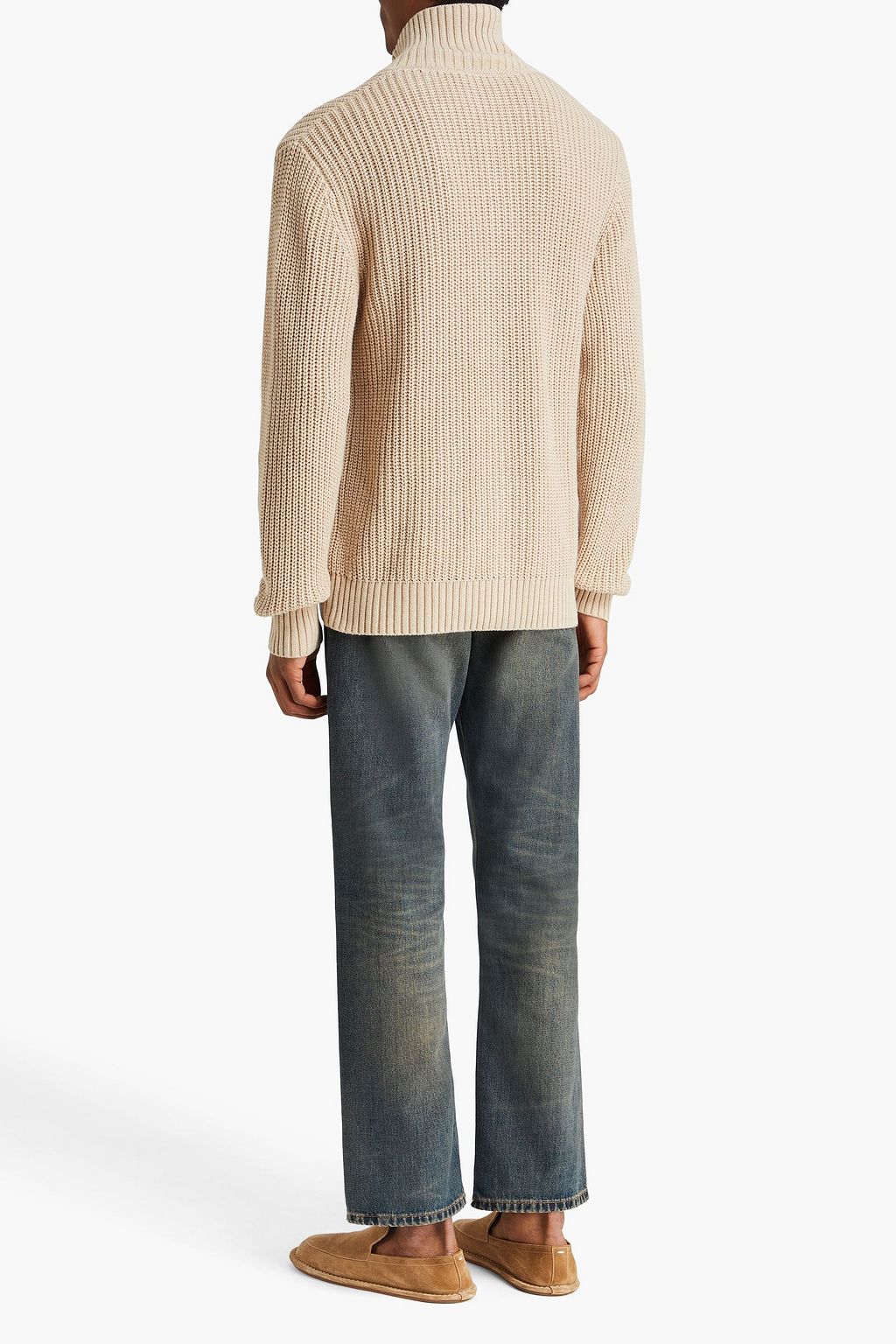 FRESCOBOL CARIOCA Claudio ribbed cotton and cashmere-blend cardigan