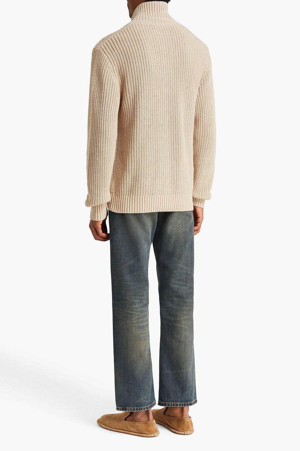  Frescobol Carioca - Claudio Cardigan Aus Einer Gerippten Baumwoll-kaschmirmischung - Neutral - L 