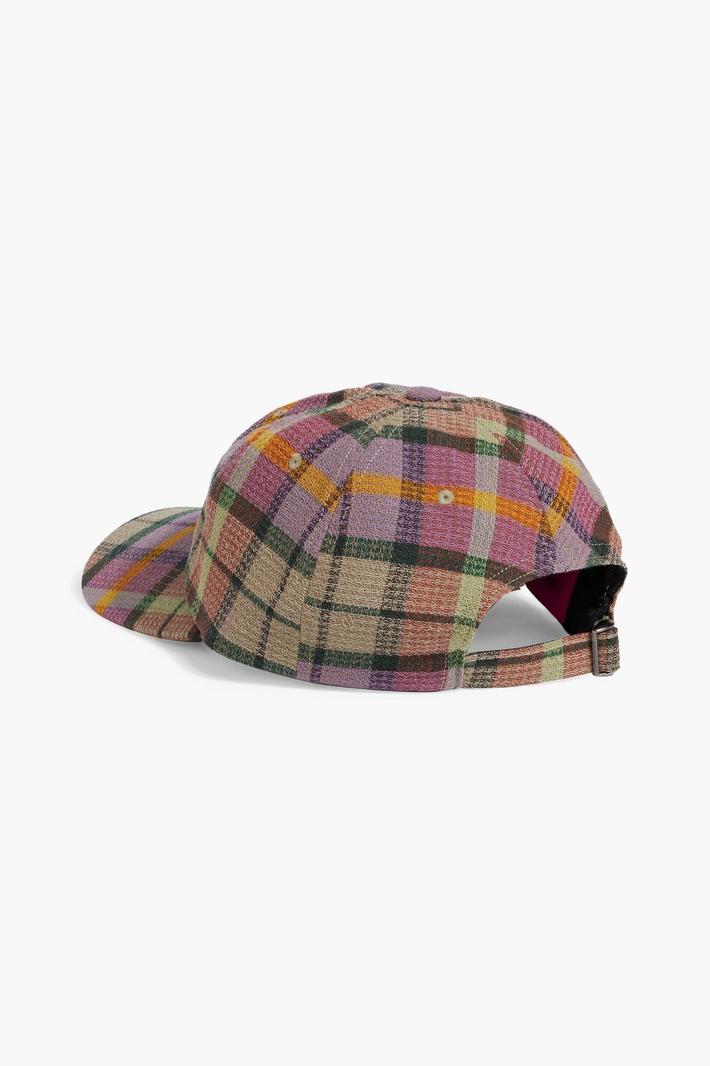 THE ELDER STATESMAN Burnout checked wool baseball cap